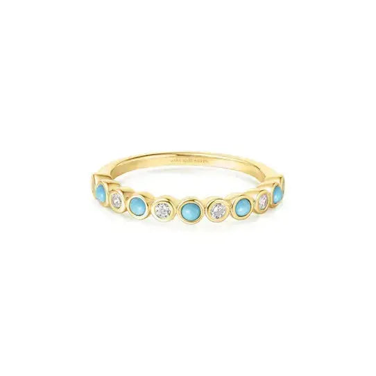 Ania Haie R063-01G-58 Δαχτυλίδι Turquoise Από Επιχρυσωμένο Ασήμι