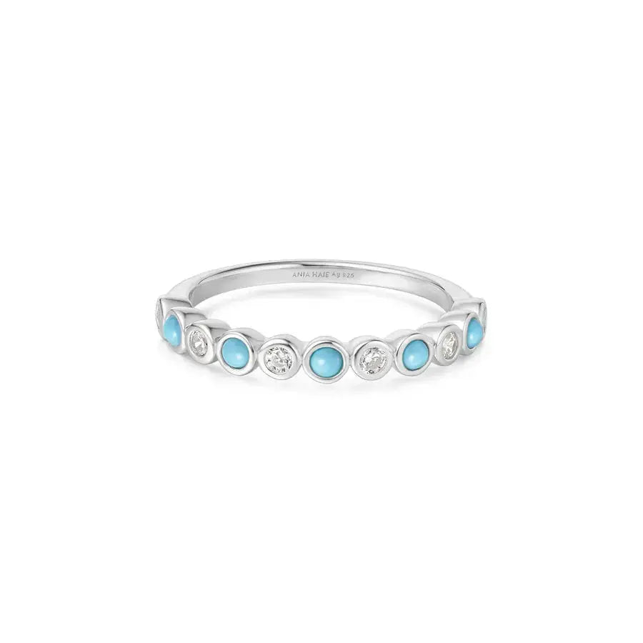 Ania Haie R063-01H-56 Δαχτυλίδι Turquoise Από Επιπλατινωμένο Ασήμι