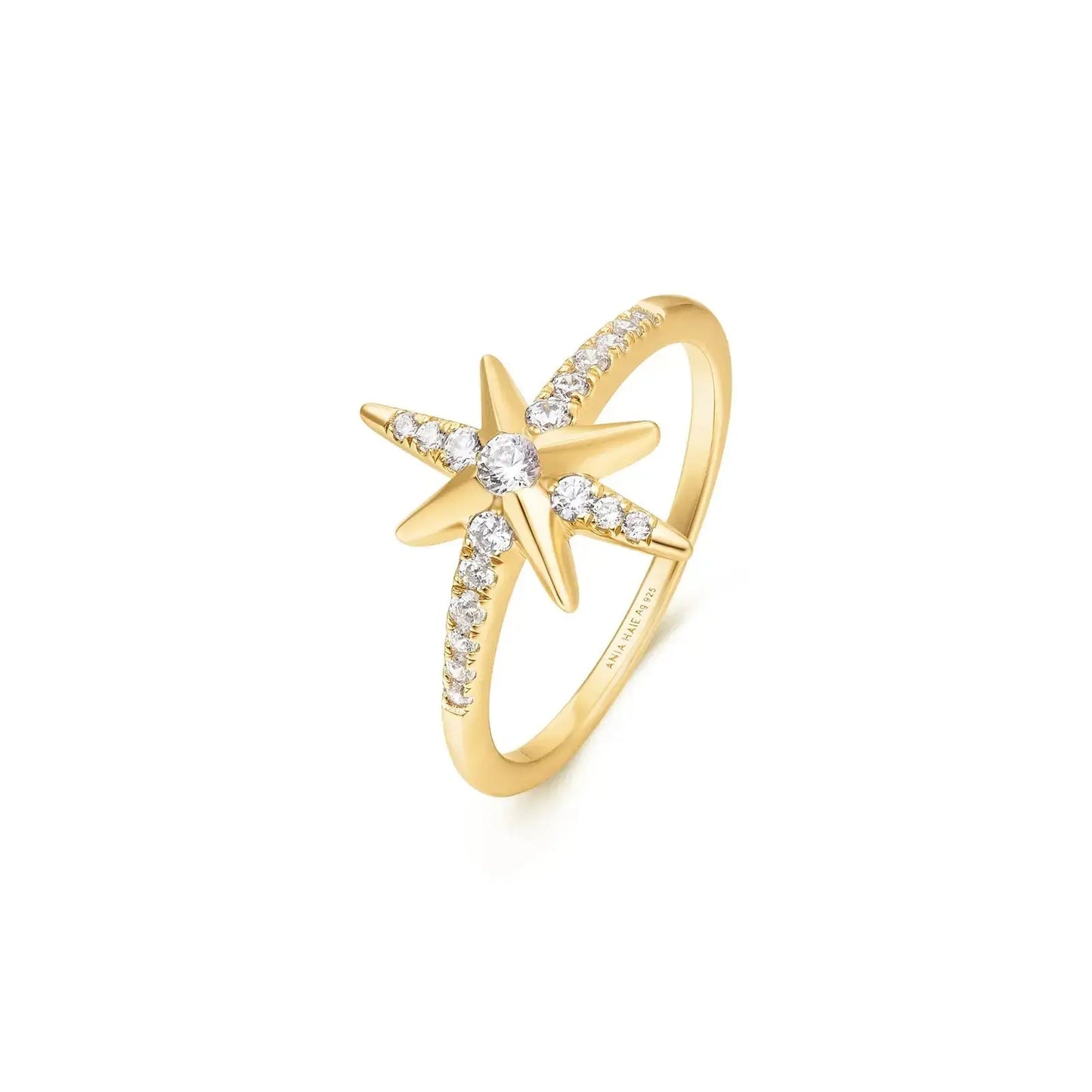 Ania Haie R065-02G-56 Δαχτυλίδι Eight Pointed Star Από Επιχρυσωμένο Ασήμι