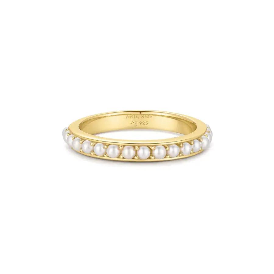 Ania Haie R069-03G-56 Δαχτυλίδι Shell Pearl Από Επιχρυσωμένο Ασήμι με Πέρλα
