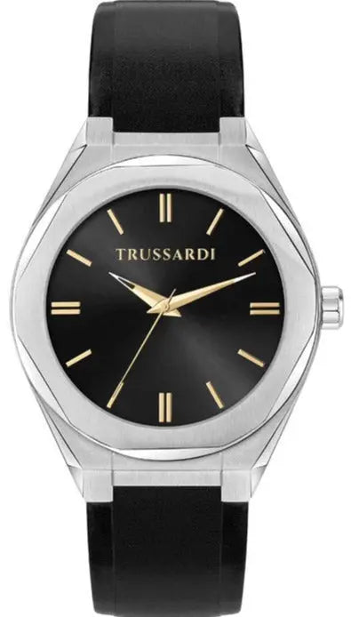 TRUSSARDI R2451156001 T-Big Black Leather Strap