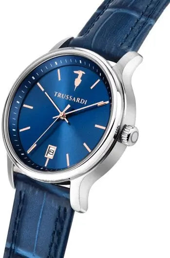 TRUSSARDI R2451127002 T-Light Multifunction Brown Leather Strap