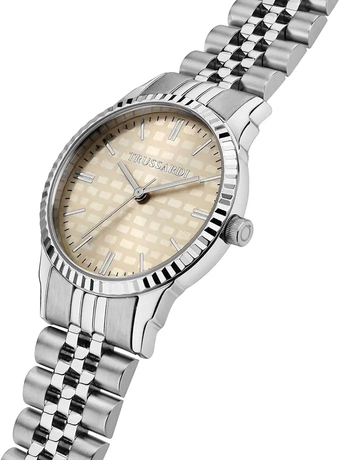 TRUSSARDI R2453144512 T-Bent Silver Stainless Steel Bracelet