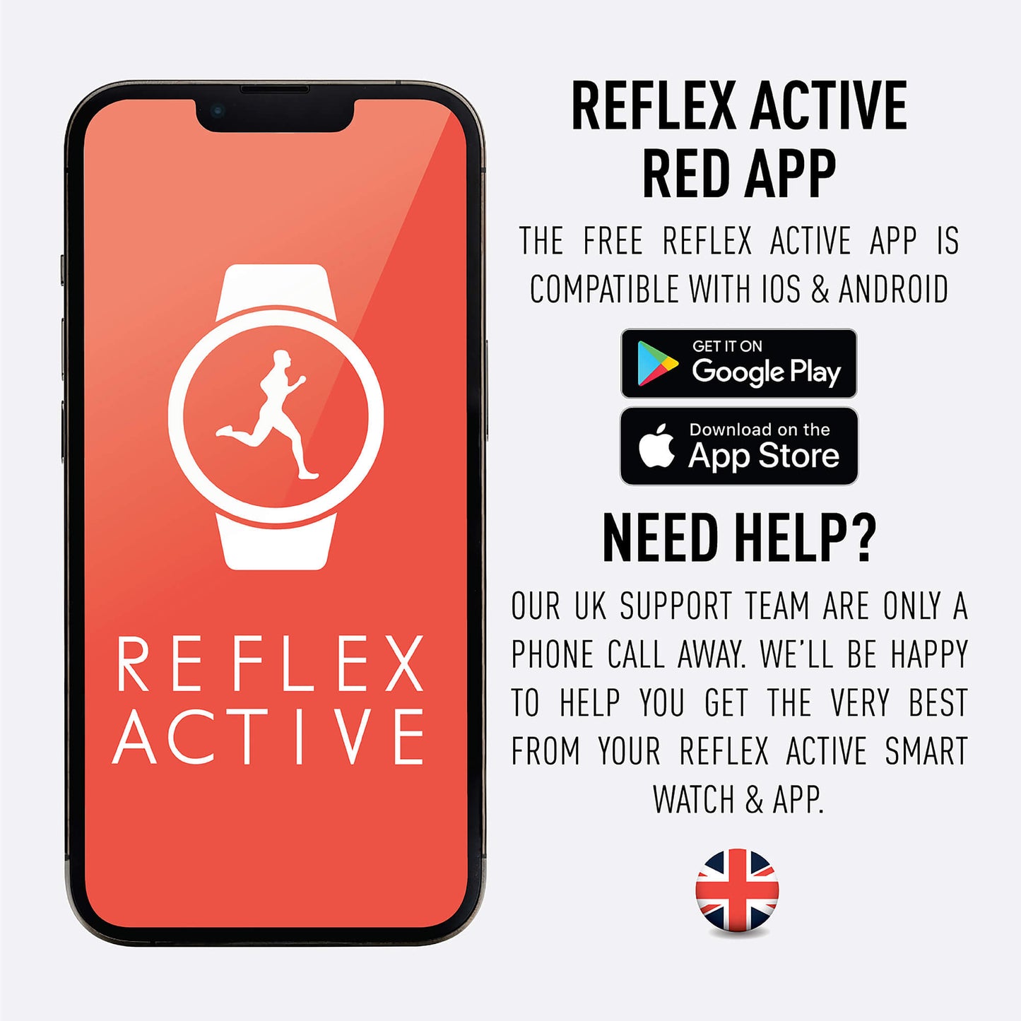 Reflex Active RA22-2182 Smartwatch Black Silicon Strap