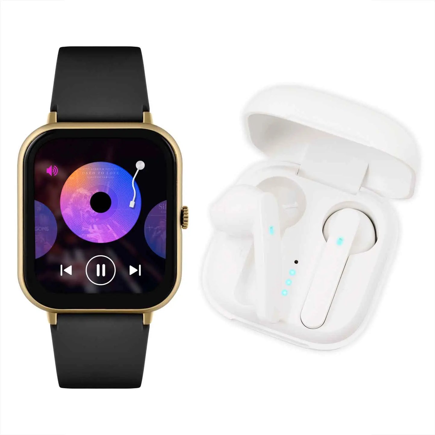 Reflex Active RA23-2168-TWS Smartwatch Black Silicon Strap & Earbud Set