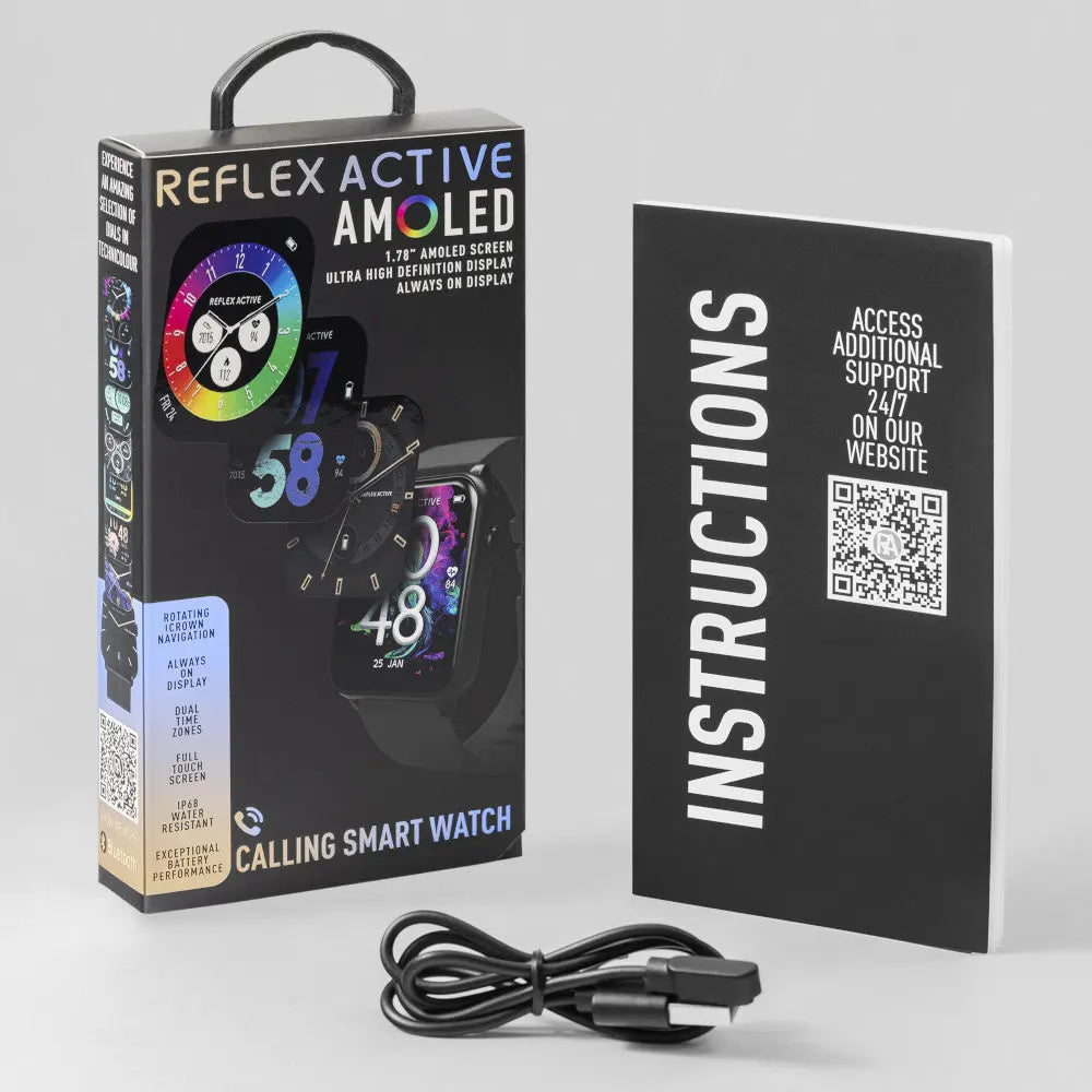 Reflex Active RA30-2186 Smartwatch Black Silicon Strap