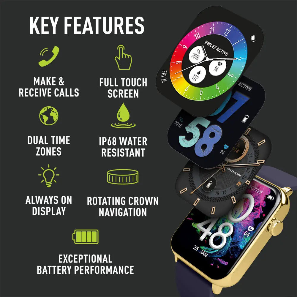 Reflex Active RA30-2190 Smartwatch Blue Silicon Strap