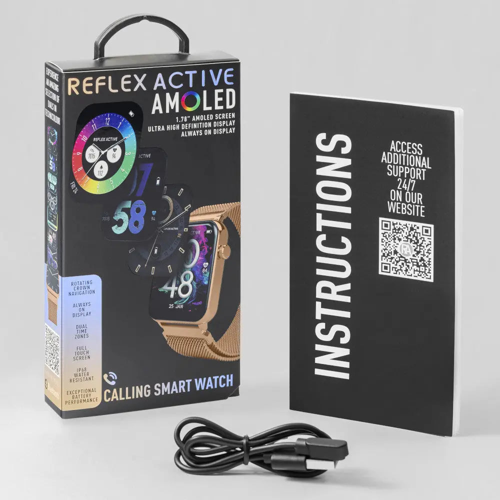 Reflex Active RA30-4086 Smartwatch Rose Gold Stainless Steel Bracelet