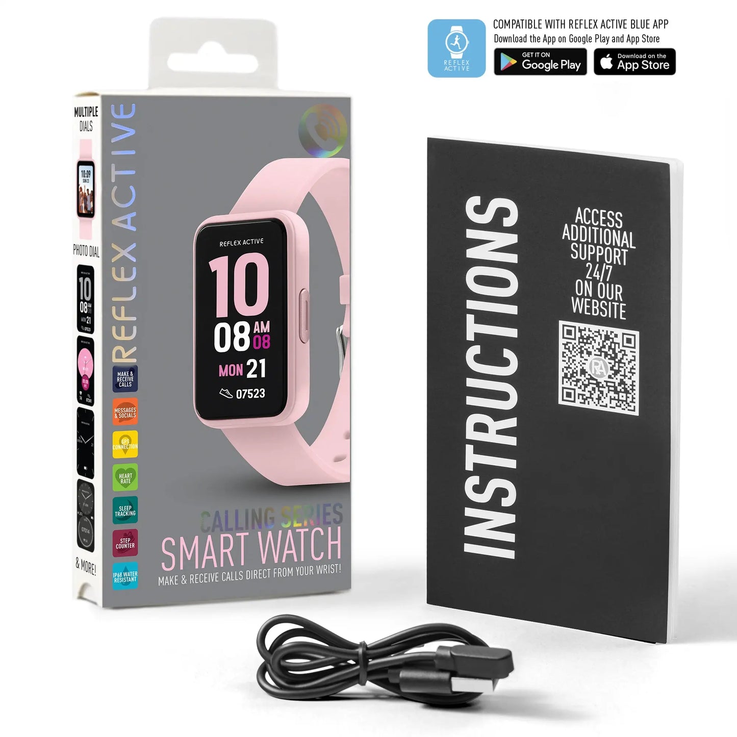 Reflex Active RA49-2222 Smartwatch Pink Silicon Strap
