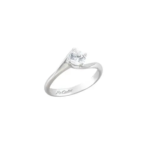 FaCad'oro DKT-000530W White Gold Single Stone 14ct with Zircon