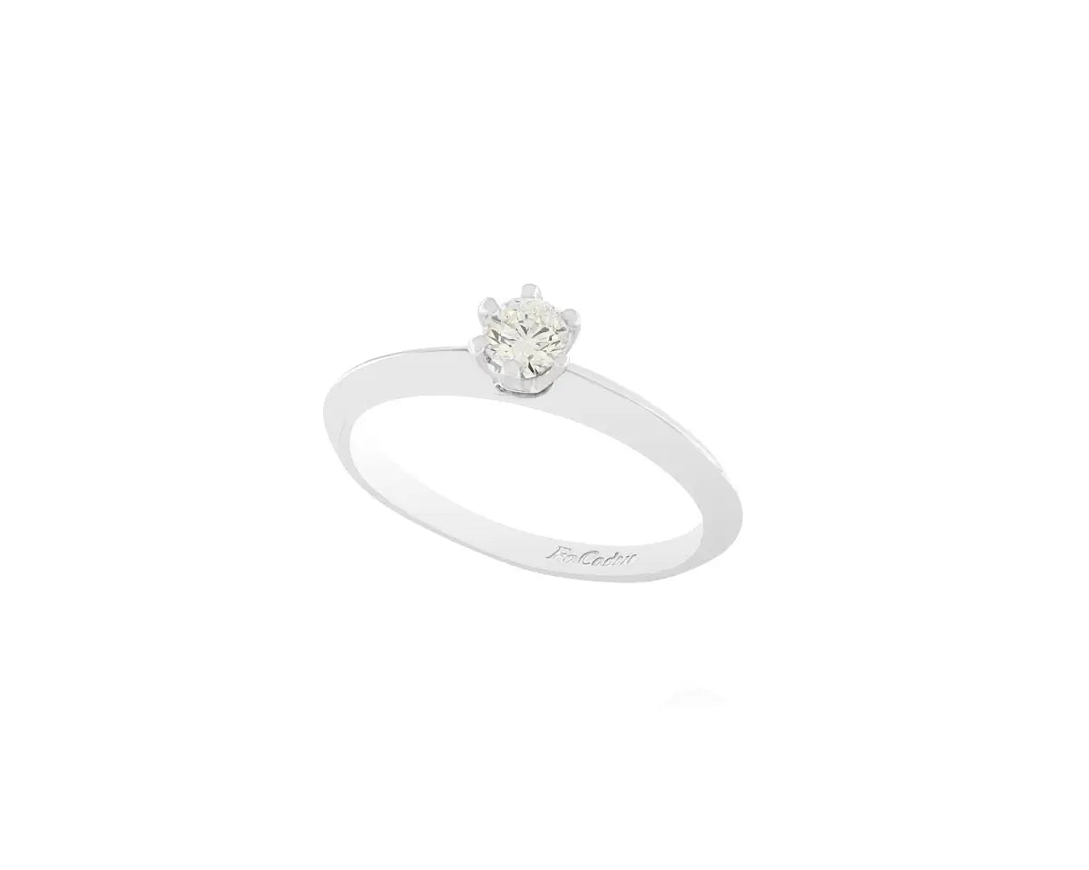 FaCad'oro RI-2377S Μονόπετρο από Επιπλατινωμένο Ασήμι με Ζιργκόν