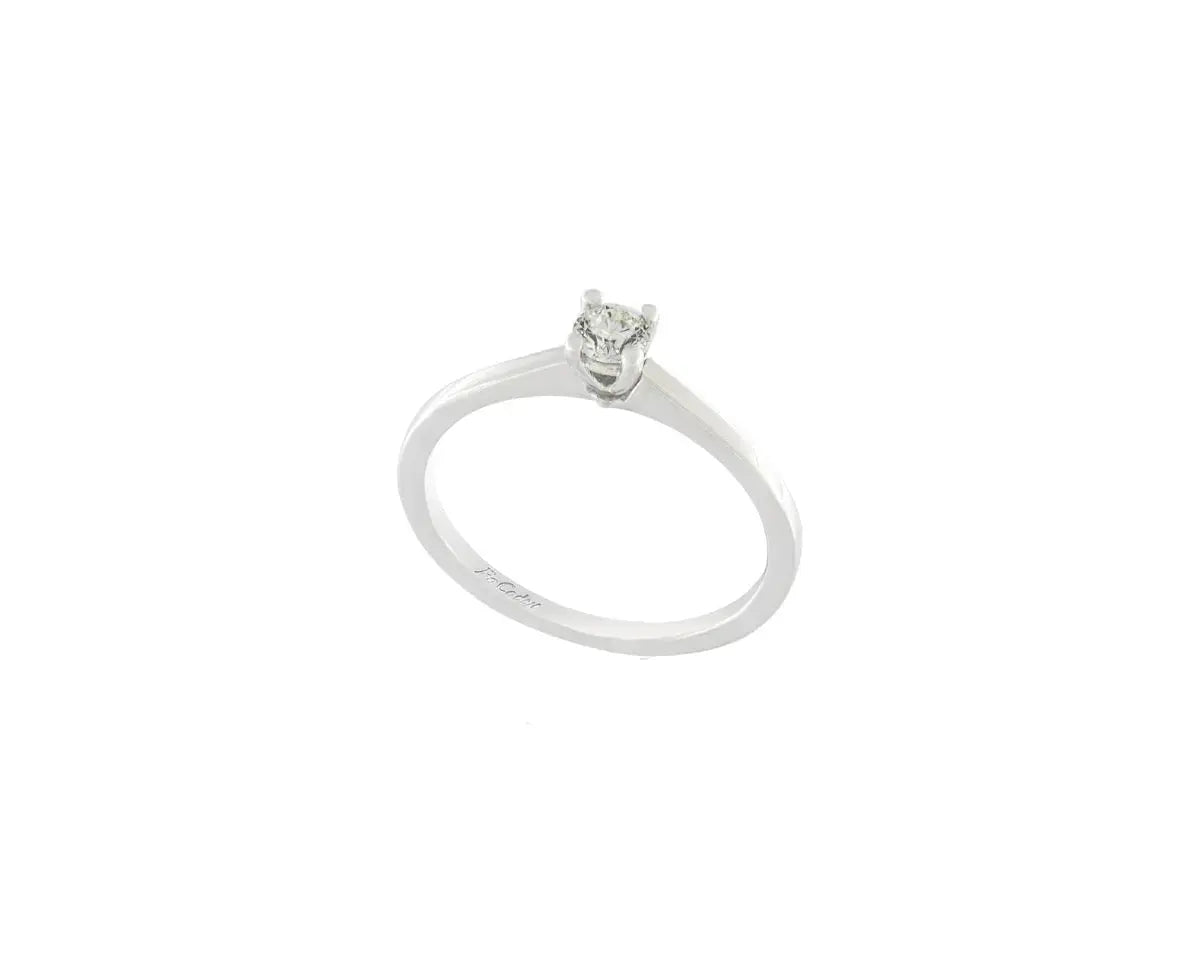 FaCad'oro RI-2500-14 Λευκόχρυσο Μονόπετρο 14ct με Ζιργκόν