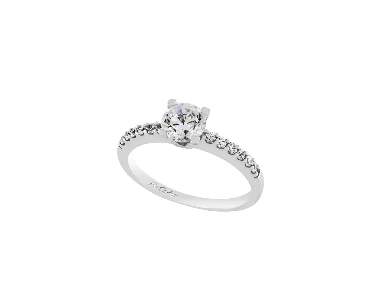 FaCad'oro RI-ZAS013-14 Λευκόχρυσο Μονόπετρο 14ct