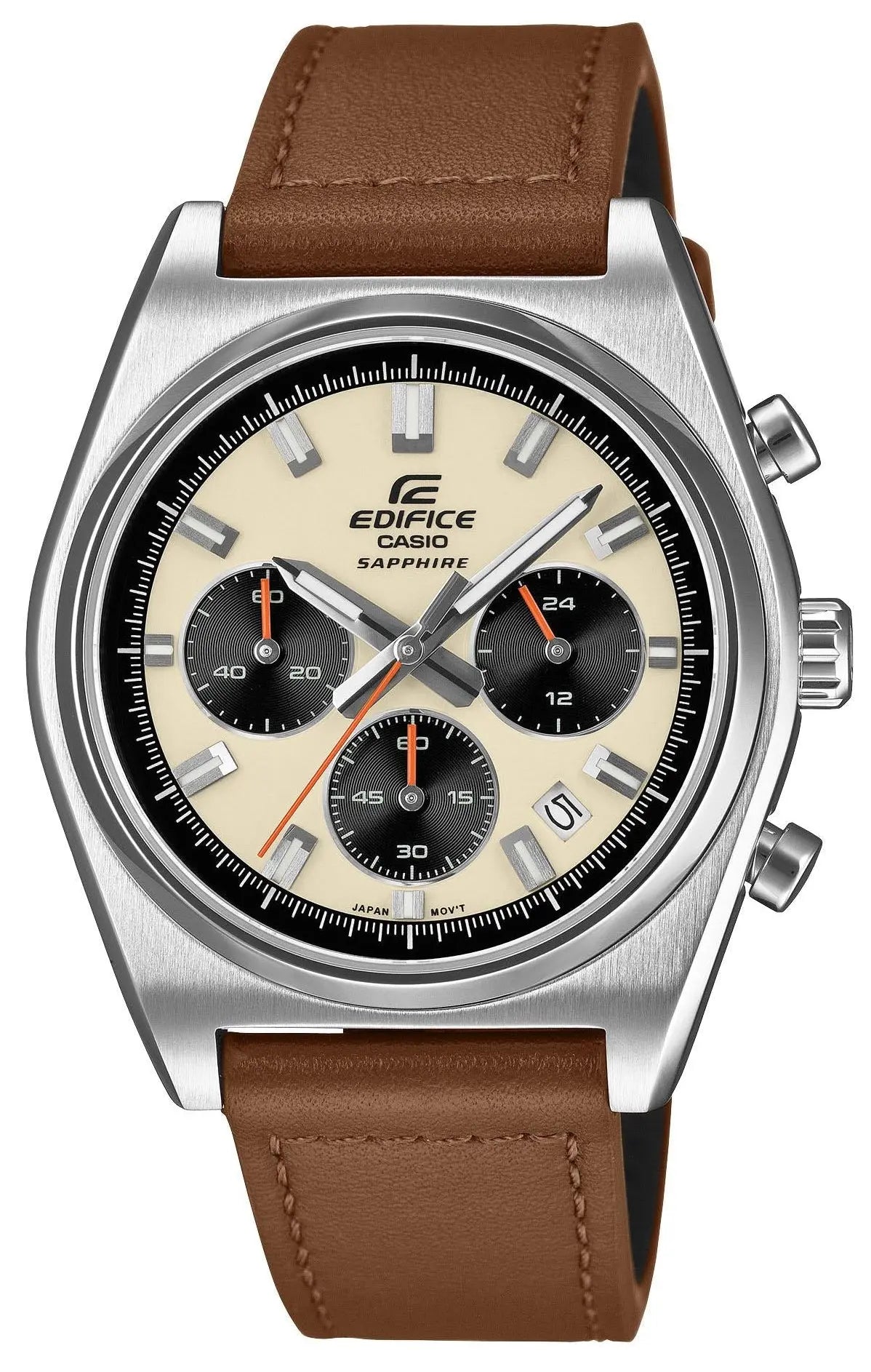 Casio EFB-730L-7AVUEF Edifice Chronograph Brown Leather Strap