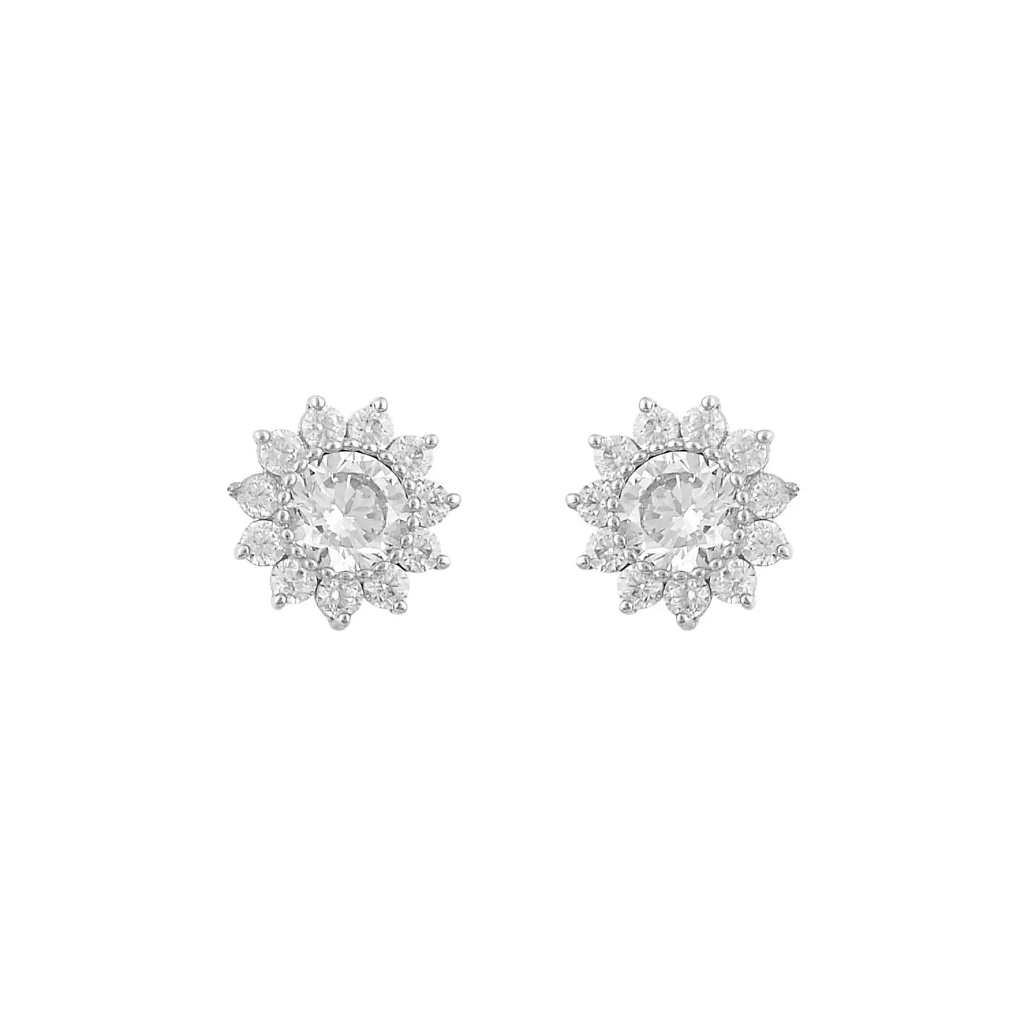 Earrings SK1202 Gold K9 with Pink Zircon 0.4cm