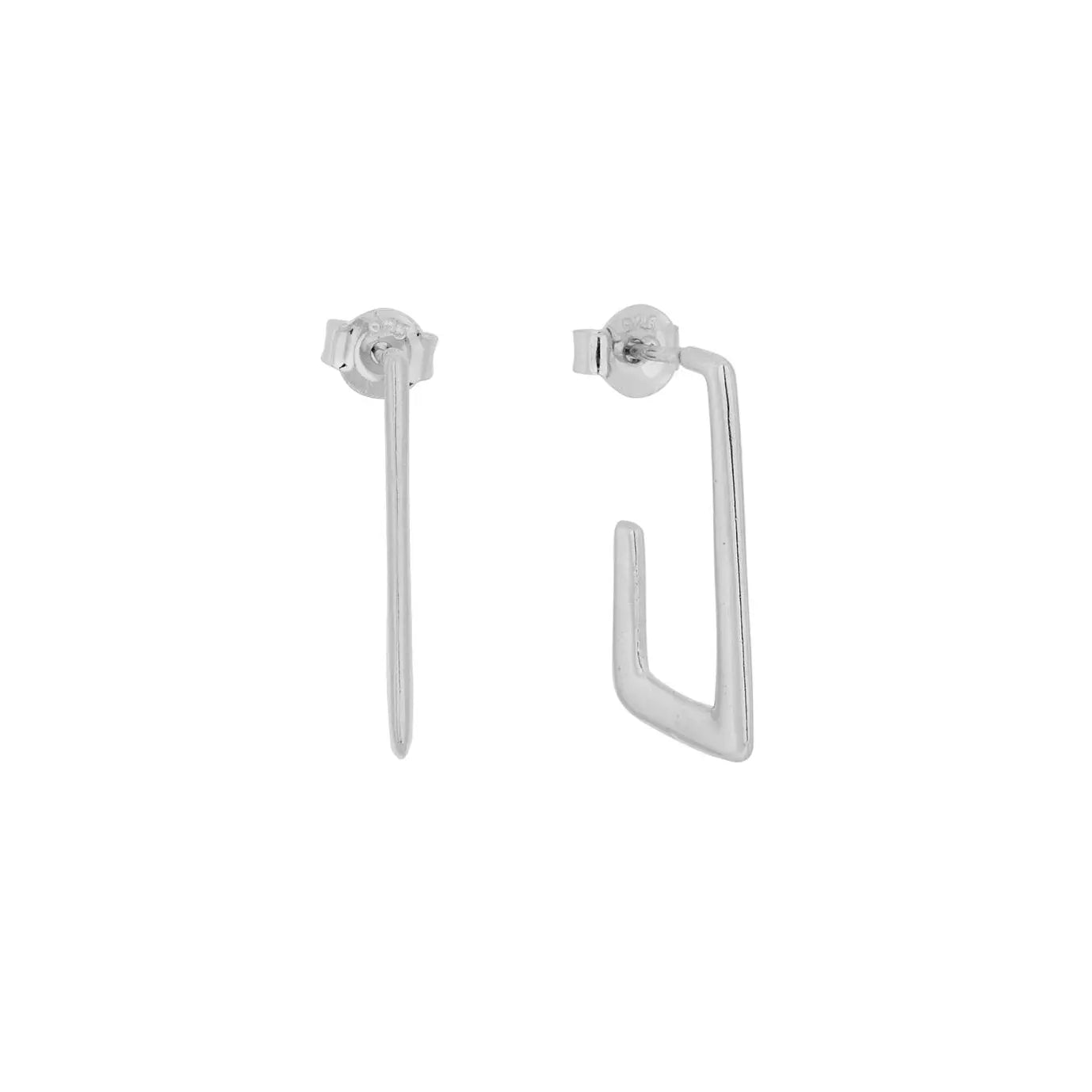 Earrings UN/SC047 In Platinum Plated Silver with Pearl