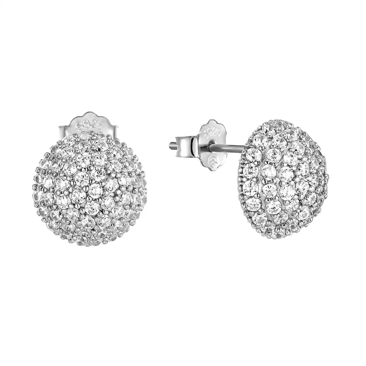 Earrings SC271-1 Crosses in Platinum Plated Silver
