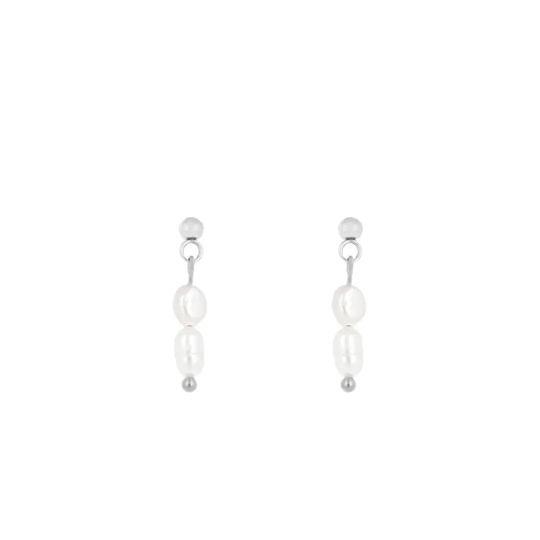 N02183G Gold Plated Steel Heart Dangle Earrings