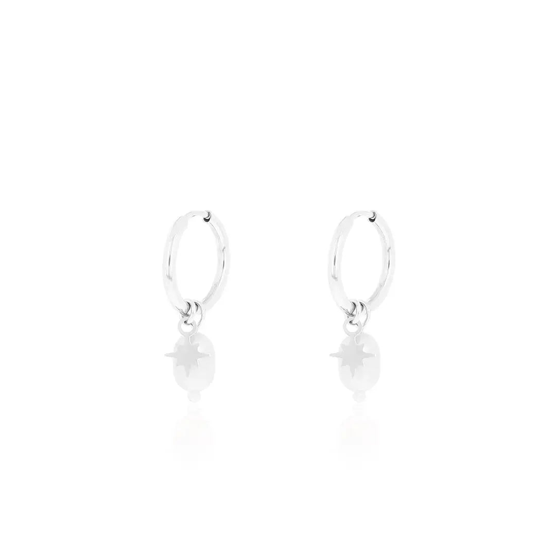 N02183G Gold Plated Steel Heart Dangle Earrings