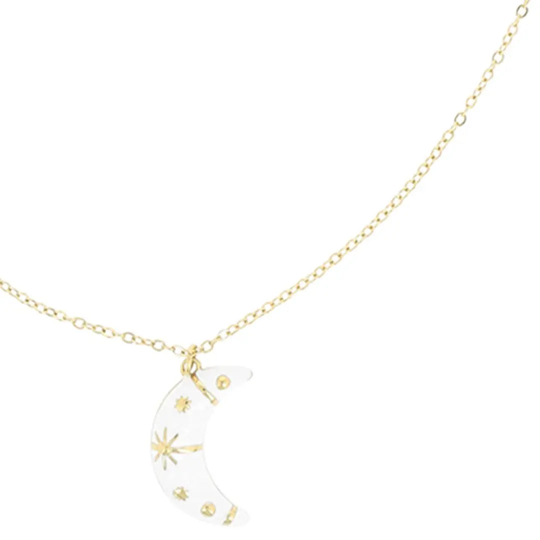 OOZOO Jewellery SN-2031 Κολιέ Moon από Επιχρυσωμένο Ατσάλι