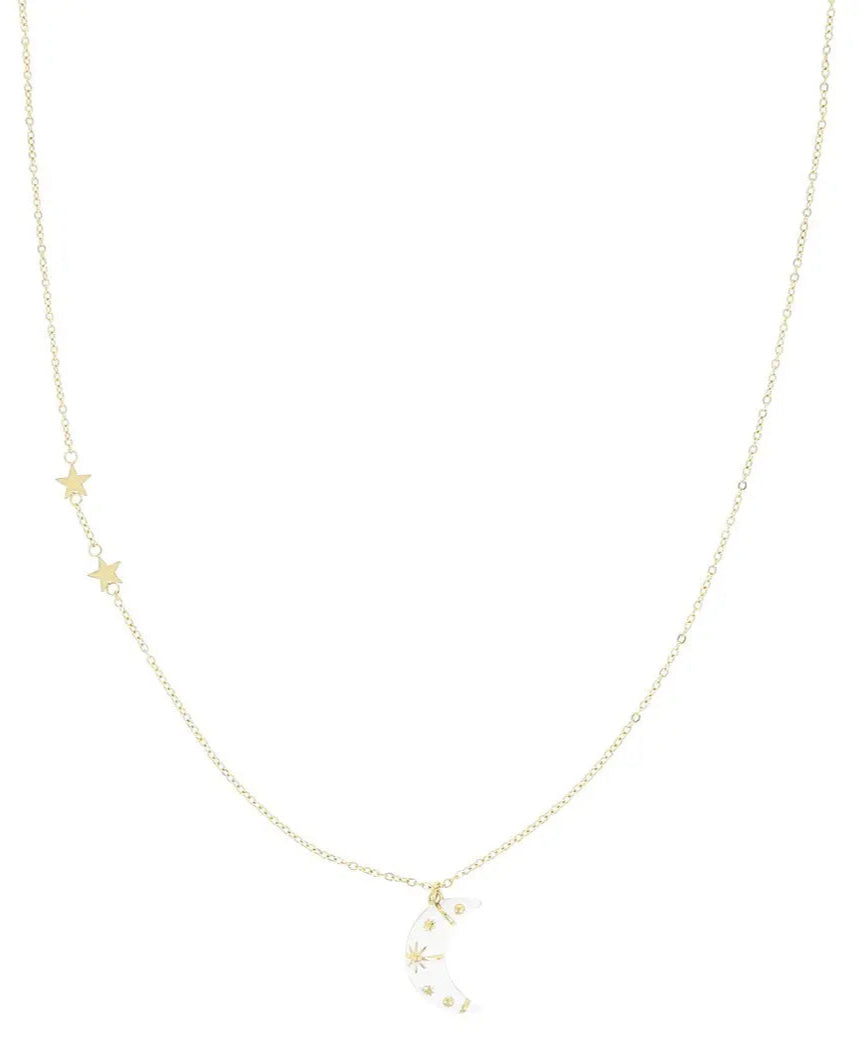 OOZOO Jewellery SN-2031 Κολιέ Moon από Επιχρυσωμένο Ατσάλι