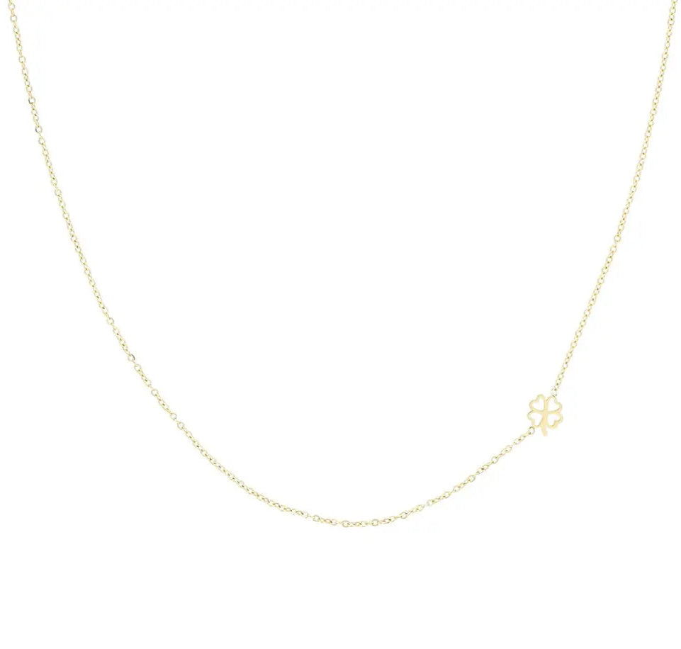OOZOO Jewellery SN-2037 Κολιέ Clover από Επιχρυσωμένο Ατσάλι