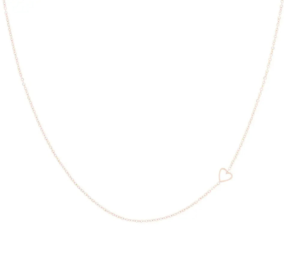 OOZOO Jewellery SN-2041 Κολιέ Heart από Ροζ Επιχρυσωμένο Ατσάλι