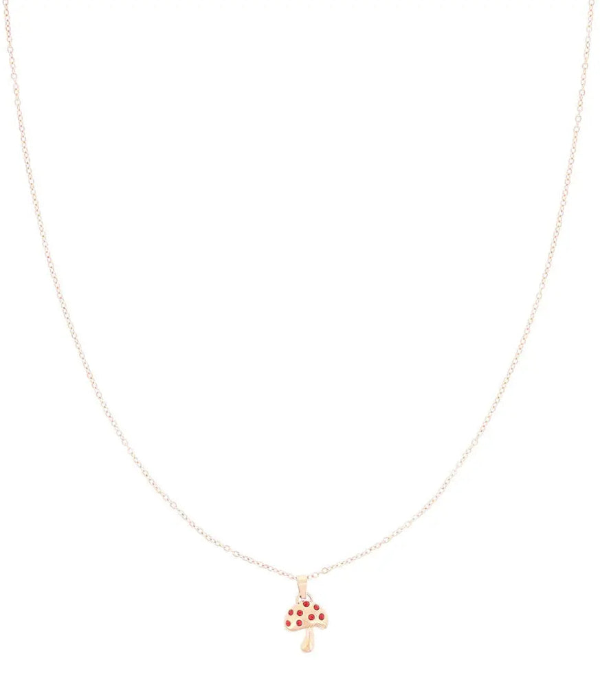 OOZOO Jewellery SN-2047 Κολιέ Mushroom από Επιχρυσωμένο Ατσάλι