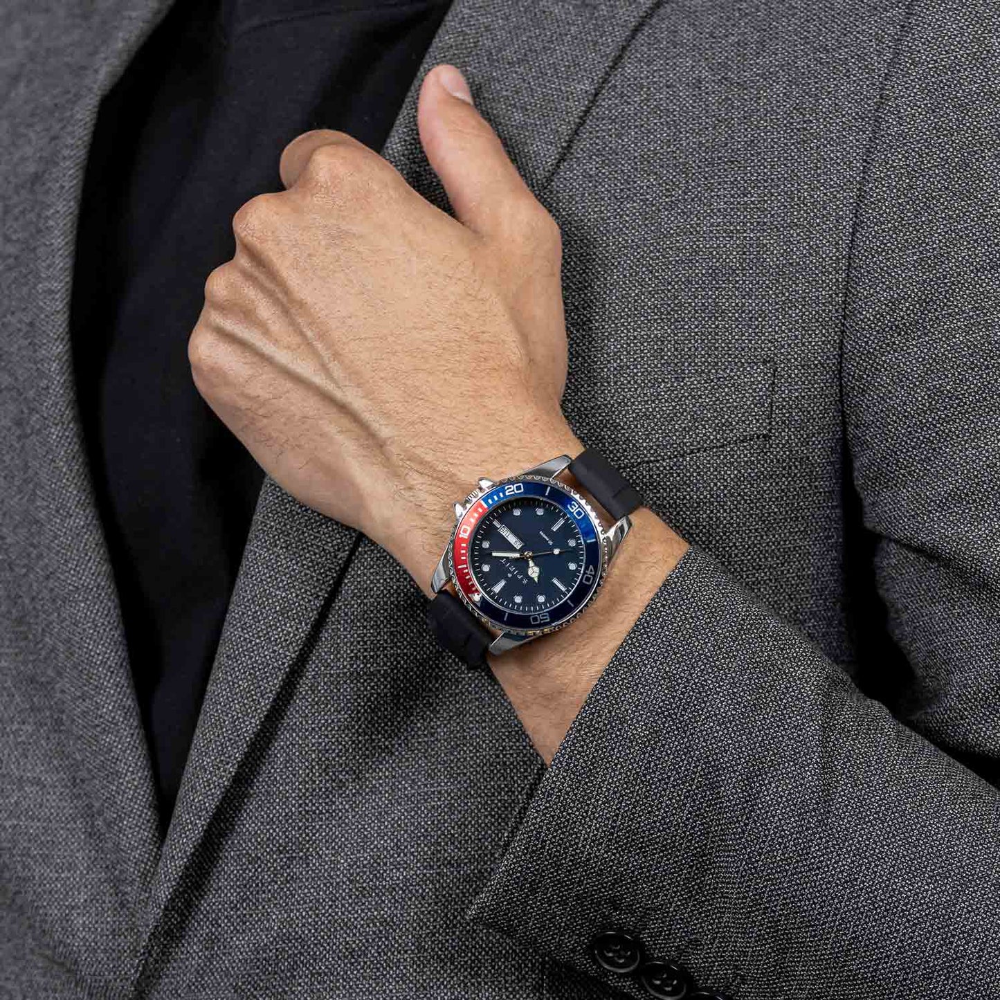 Spirit SP1001 Black Silicon Strap