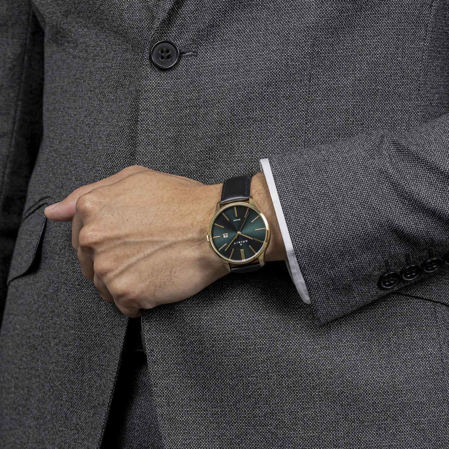 Spirit SP1010 Black Leather Strap