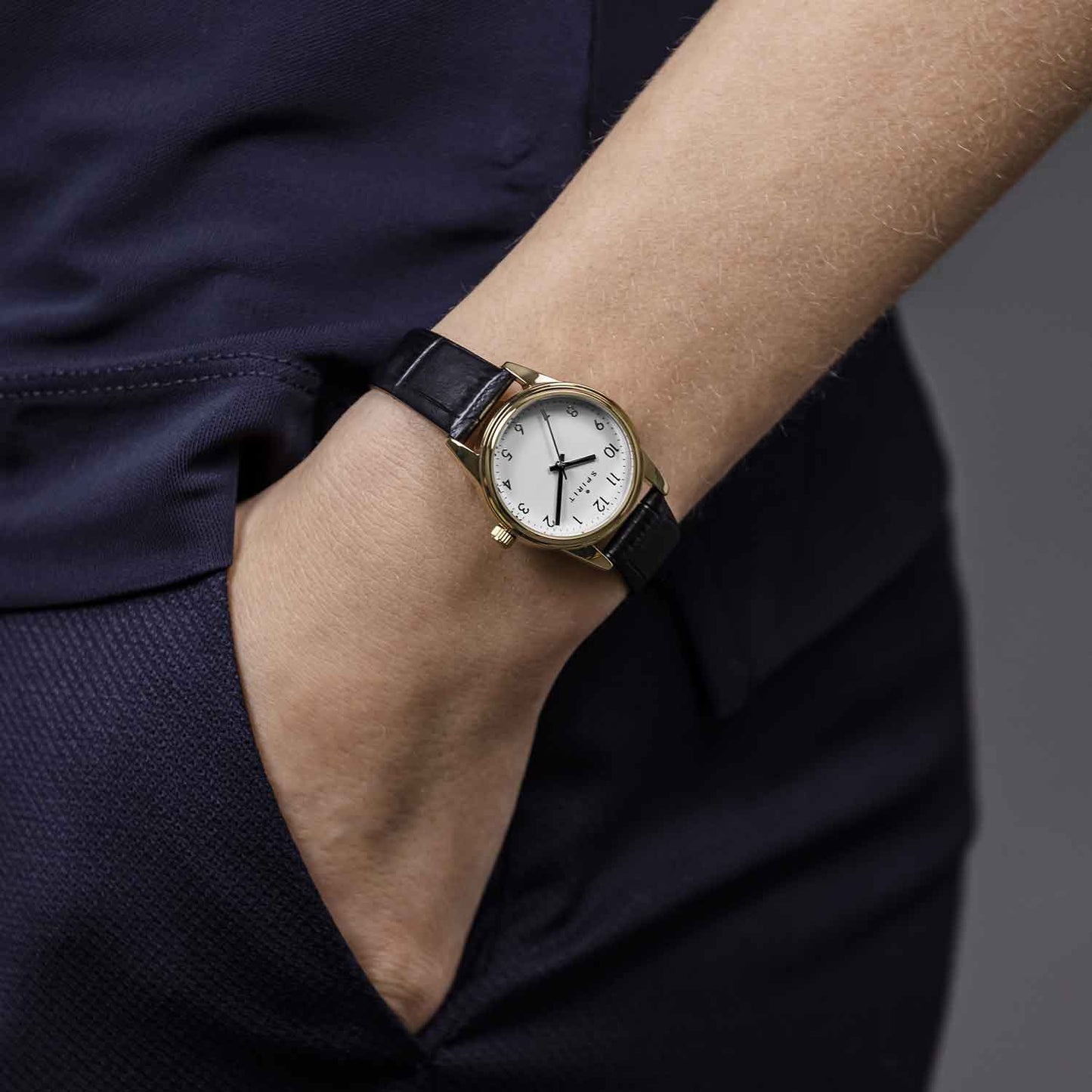 Spirit SP2002 Black Leather Strap