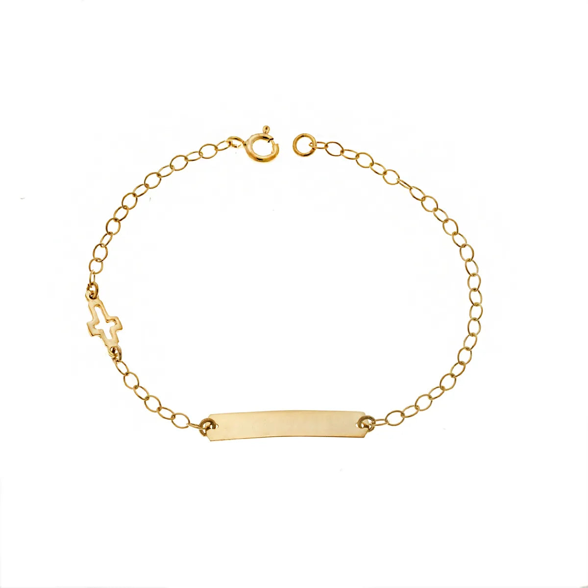 BR1948G Children's Eye and Butterfly Bracelet in 9ct Gold