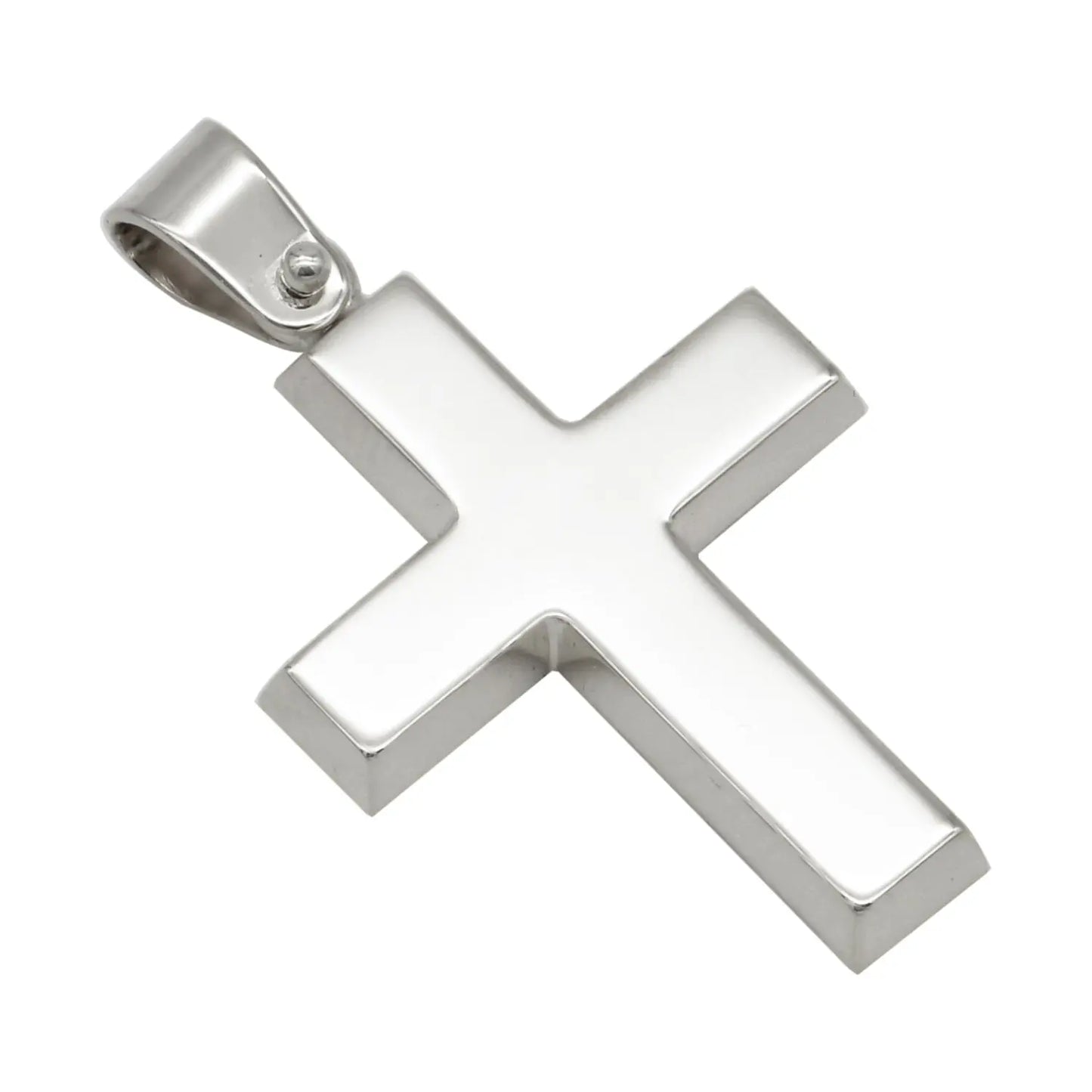 Σταυρός STA104W Βαφτιστικός Λευκόχρυσος 9ct