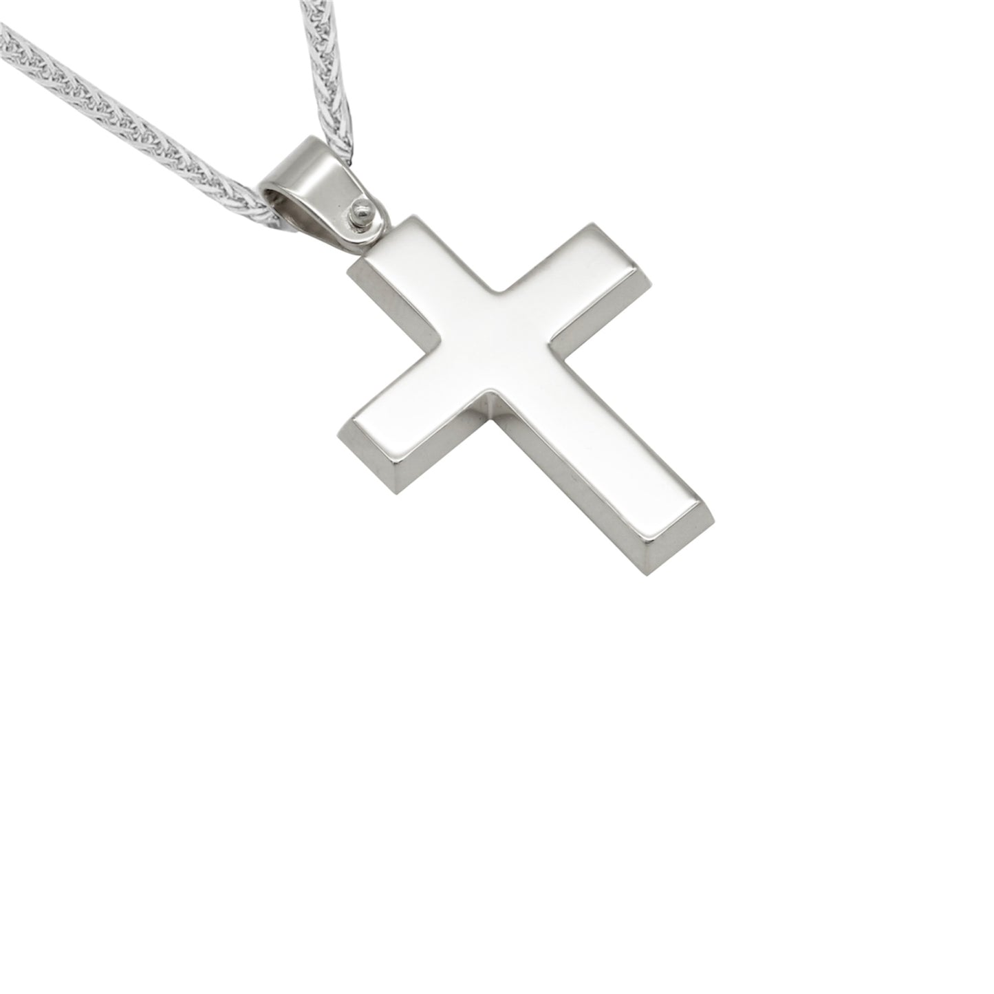 Σταυρός STA104W Βαφτιστικός Λευκόχρυσος 9ct