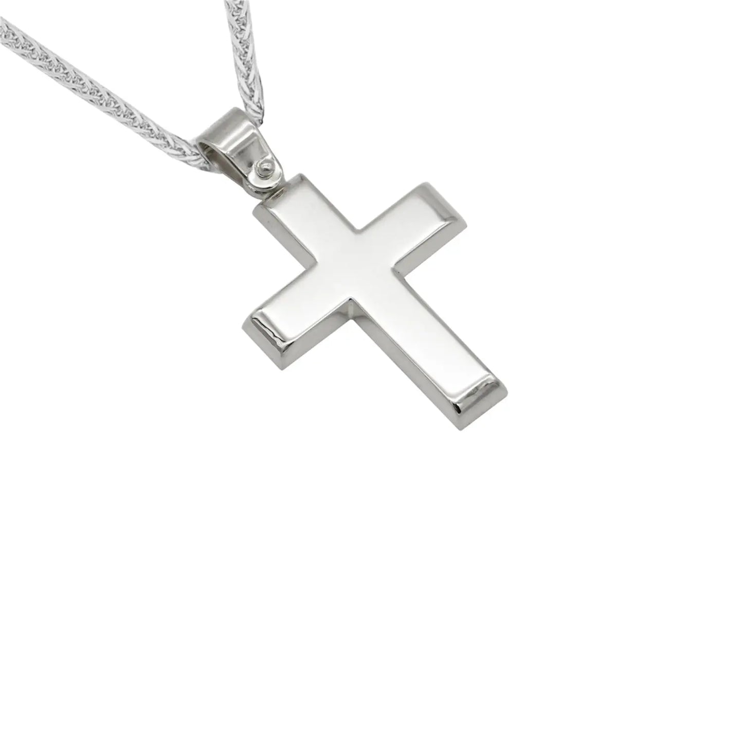 Σταυρός STA111W Βαφτιστικός Λευκόχρυσος 9ct