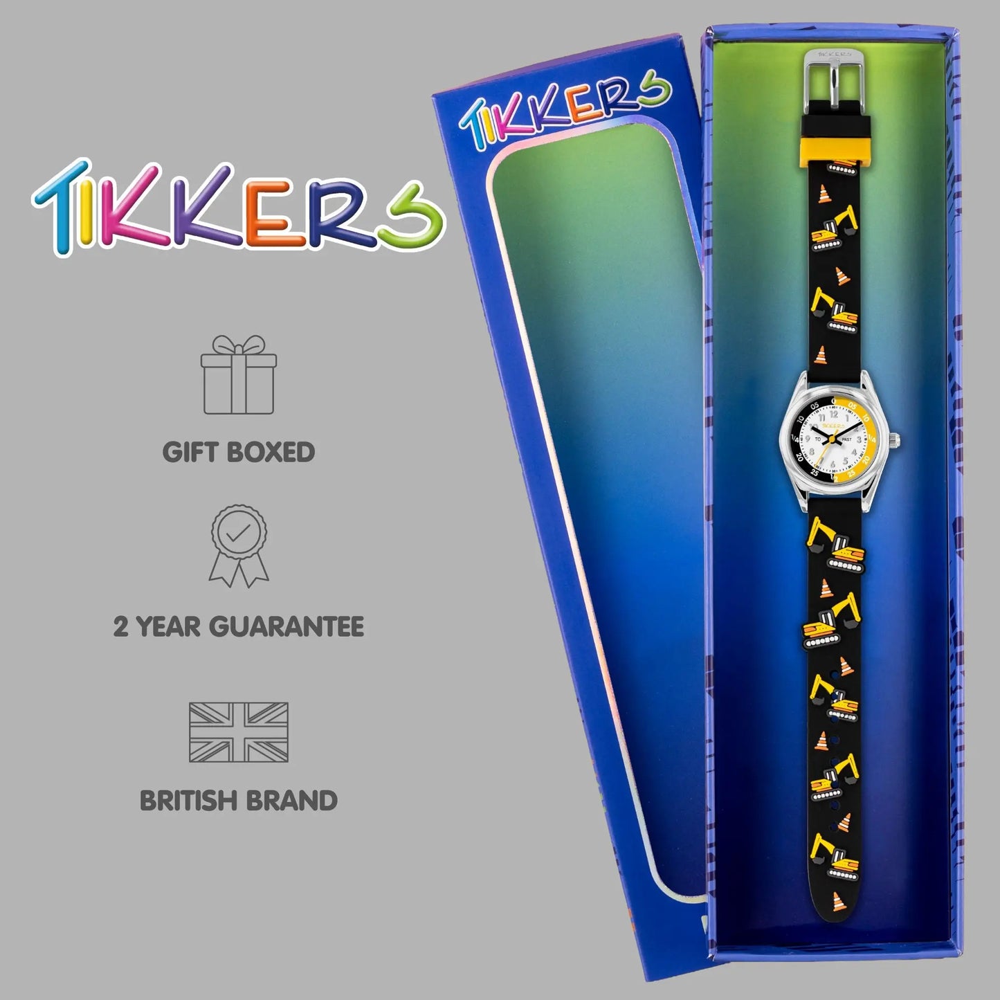 Tikkers TK0213 Kids Collection Black Silicon Strap