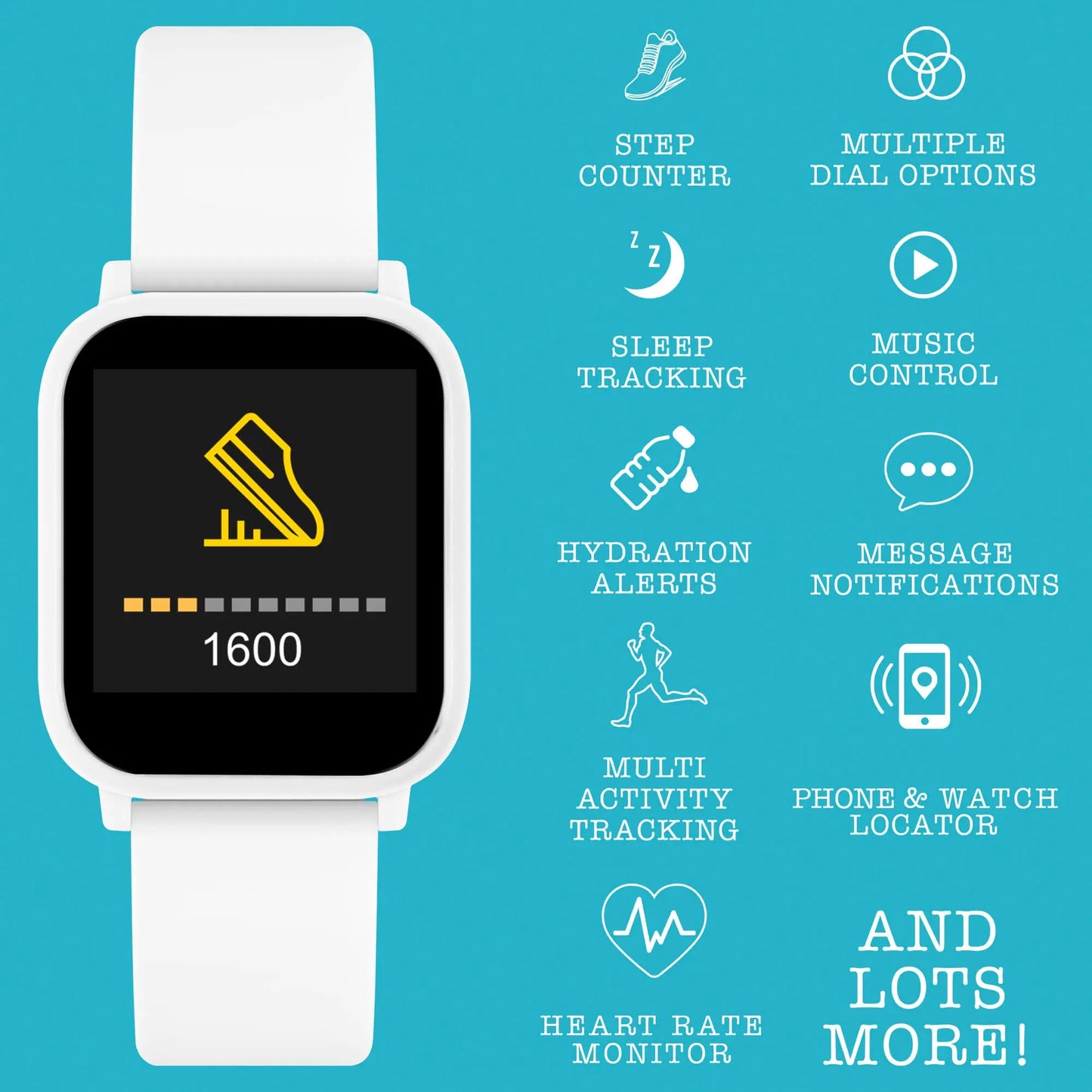 Tikkers TKS10-0007-SET Teen Smart Watch and Earbuds Set White Silicon Strap
