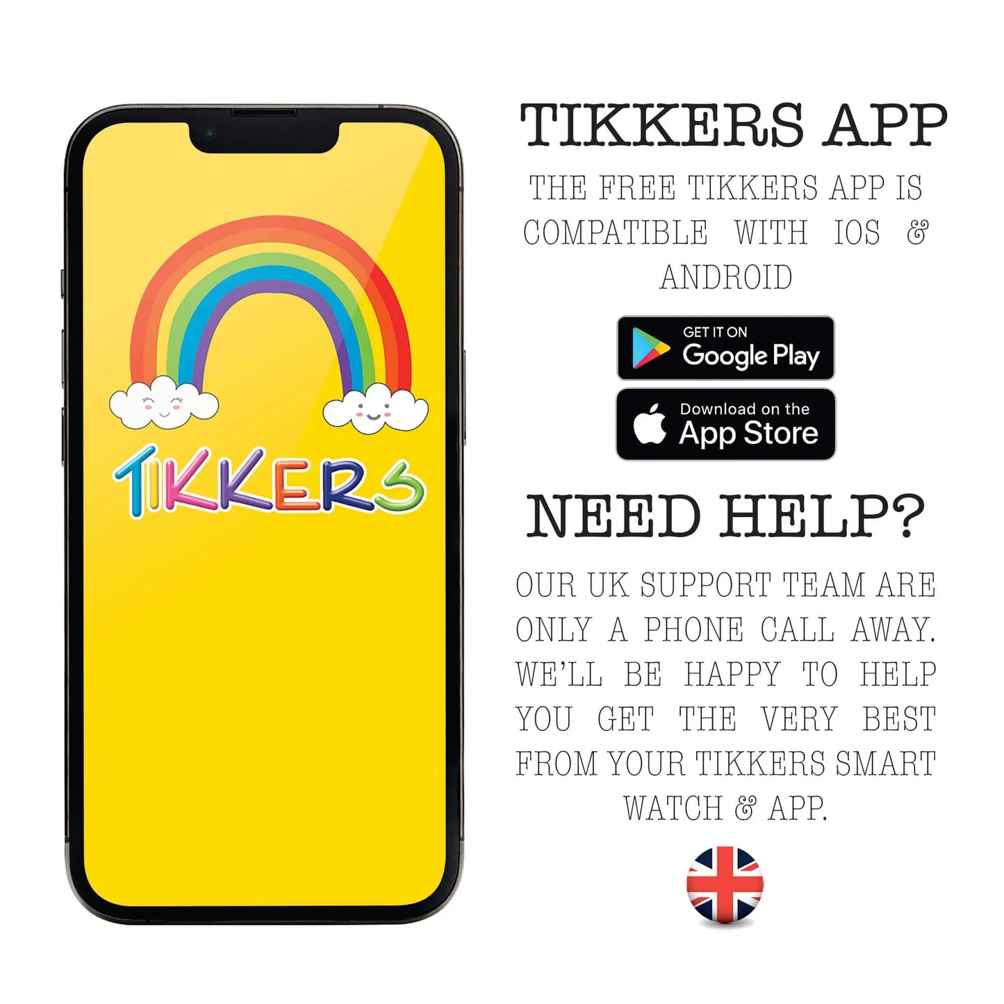 Tikkers TKS10-0007-SET Teen Smart Watch and Earbuds Set White Silicon Strap