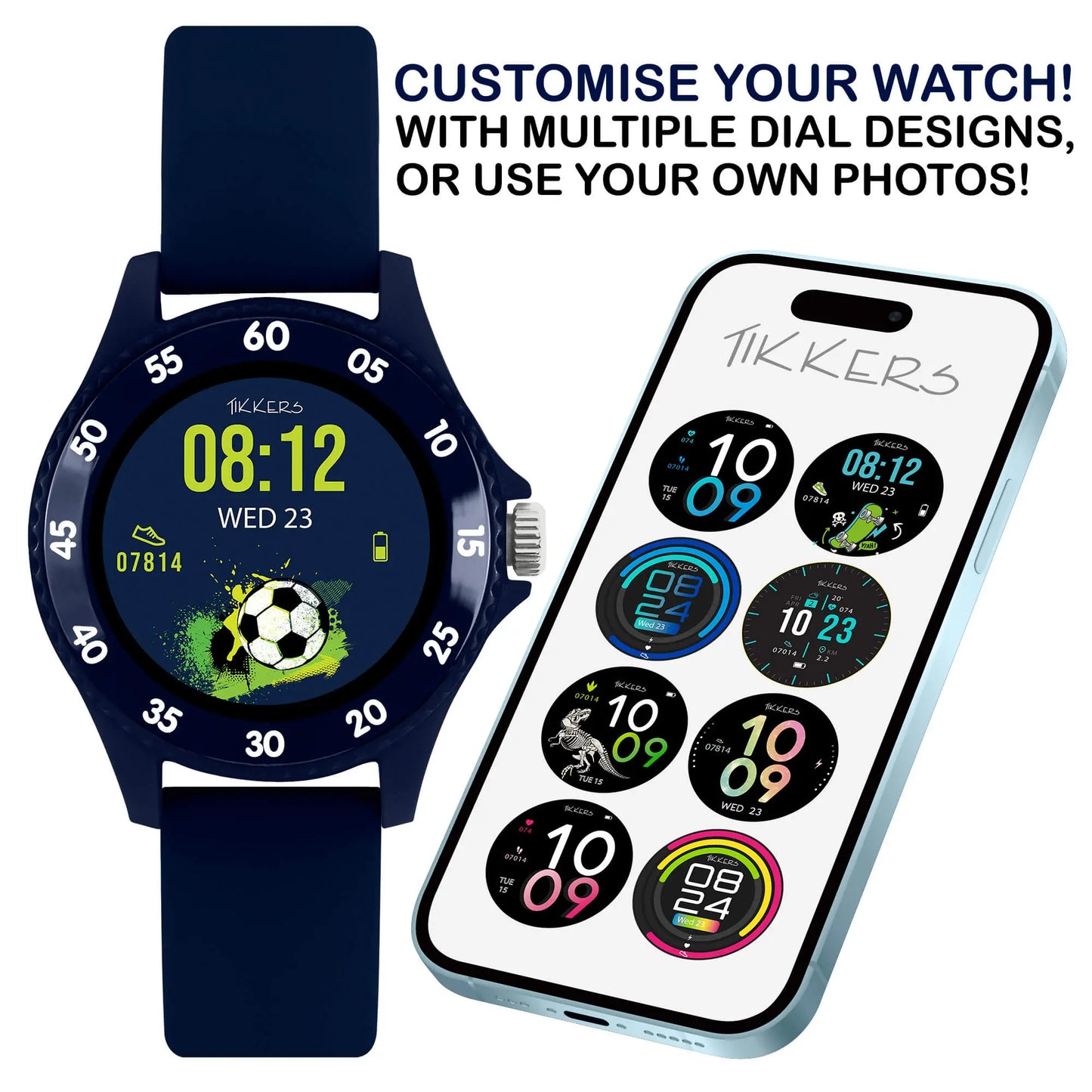 Tikkers TKS02-0002 Kids Smartwatch & Headphone Set Blue Silicon Strap