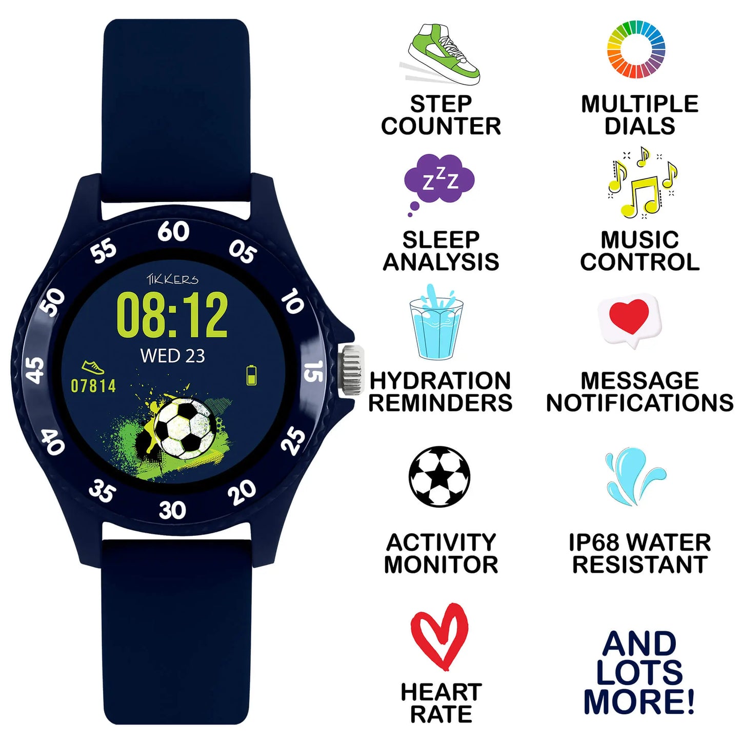 Tikkers TKS02-0002 Kids Smartwatch & Headphone Set Blue Silicon Strap