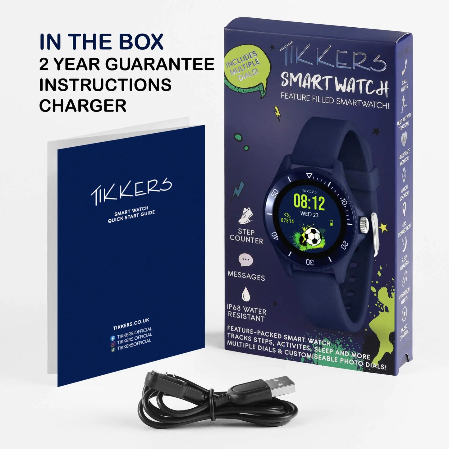 Tikkers TKS02-0002 Kids Smartwatch & Headphone Set Blue Silicon Strap