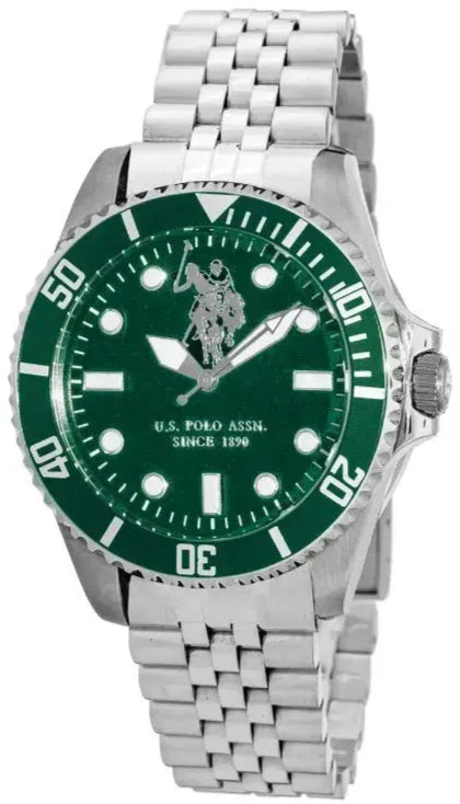 U.S. POLO USP7216GR Hampton Silver Stainless Steel Bracelet