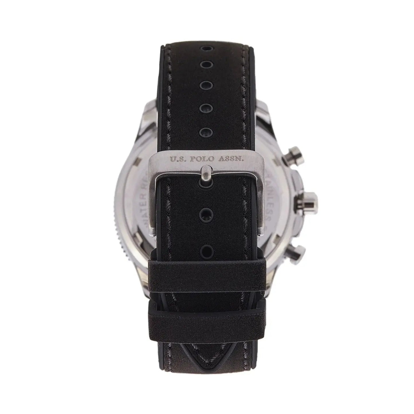U.S. POLO USP7224LB Alexandre Black Leather Strap
