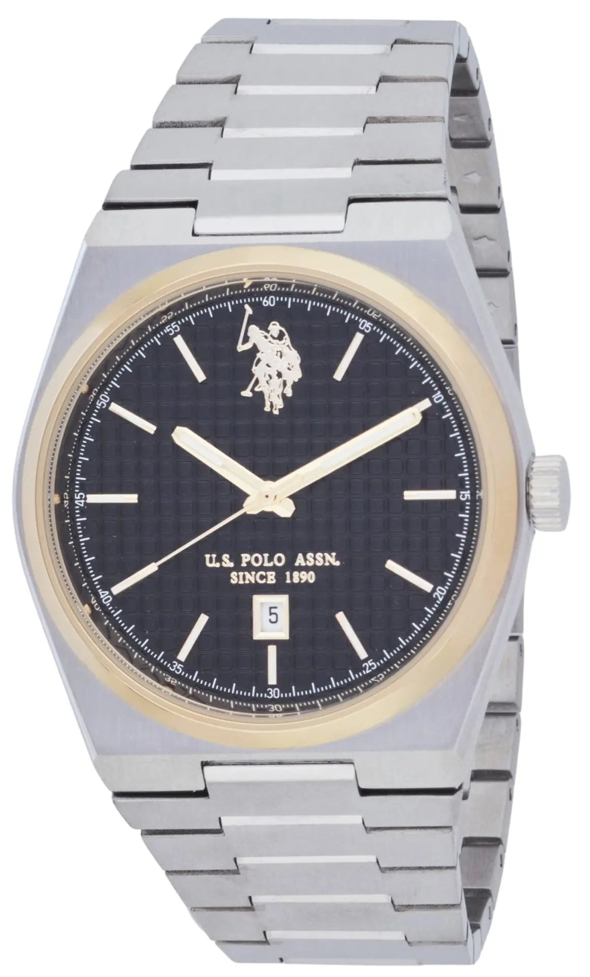 U.S. POLO USP7255BK Jamie Silver Stainless Steel Bracelet