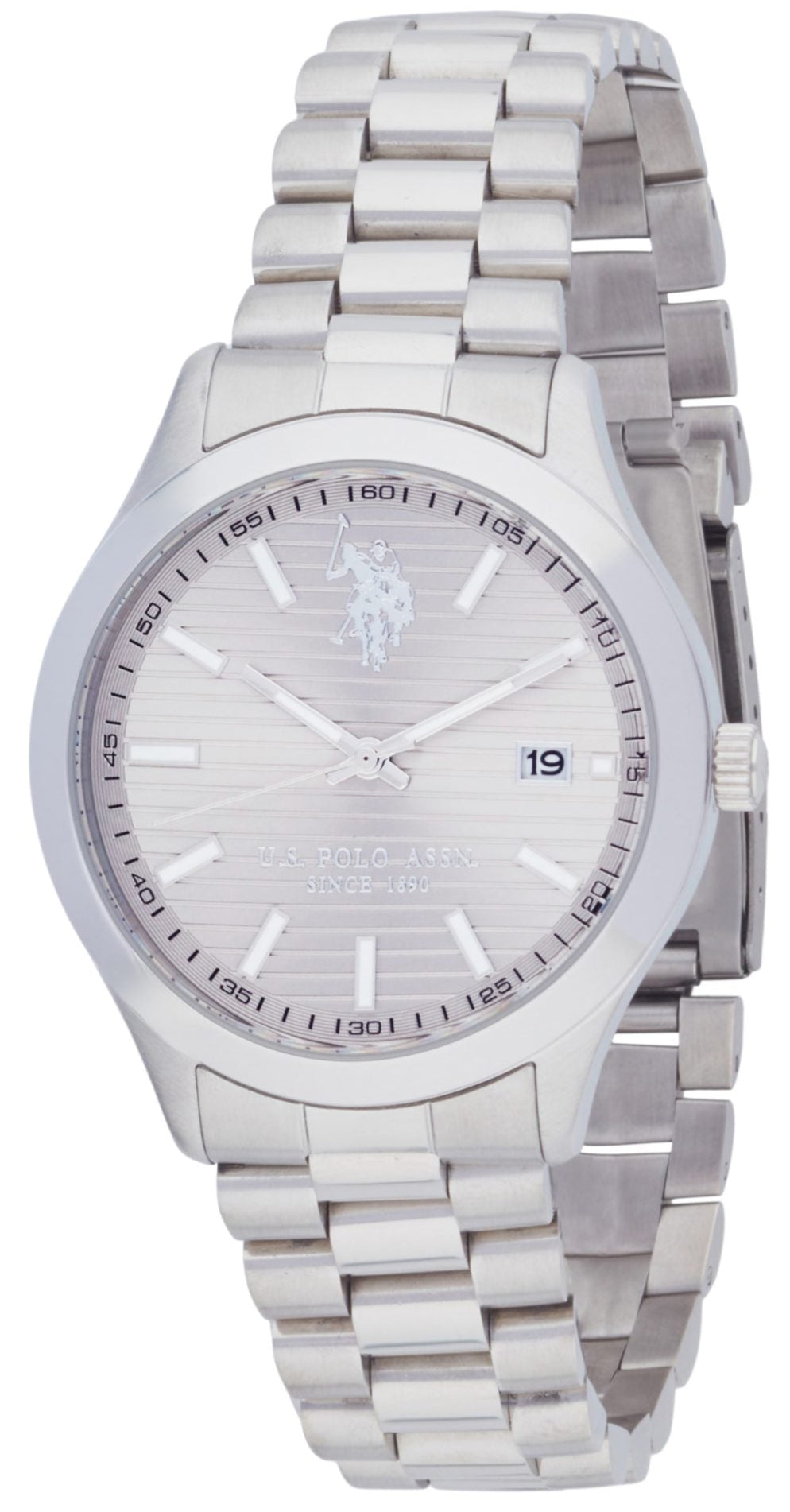 U.S. POLO USP7270GY Jayden Silver Stainless Steel Bracelet