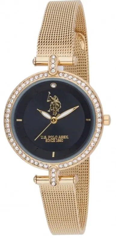 US POLO USP8107ST Camille Silver Metallic Mesh Bracelet