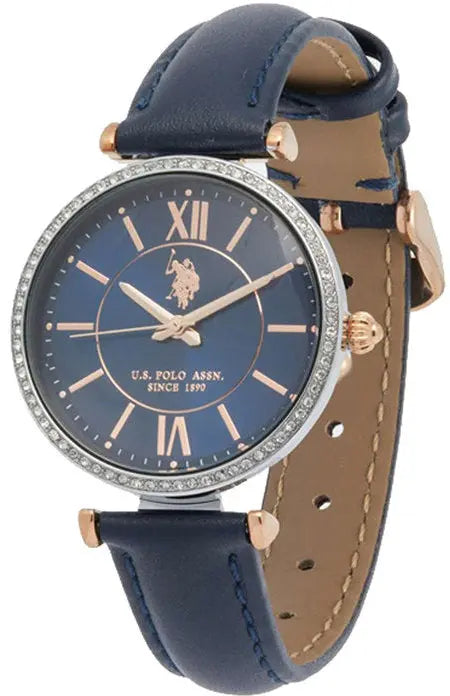 US POLO USP8102BK Andrienne Black Leather Strap