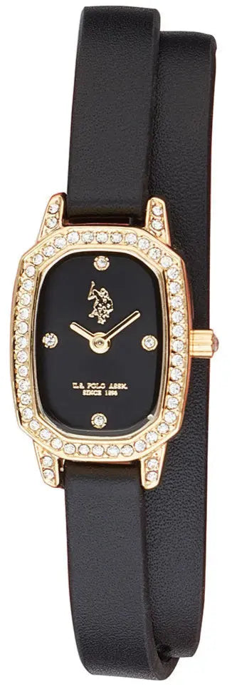 U.S. POLO USP8253BK Bridget Black Leather Strap