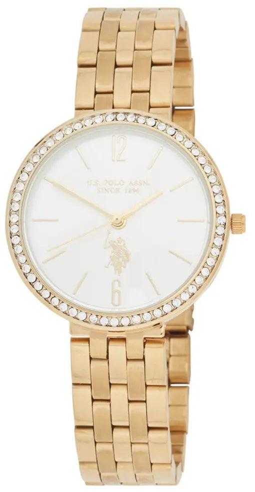 US POLO USP8110YG Camille Gold Metallic Mesh Bracelet