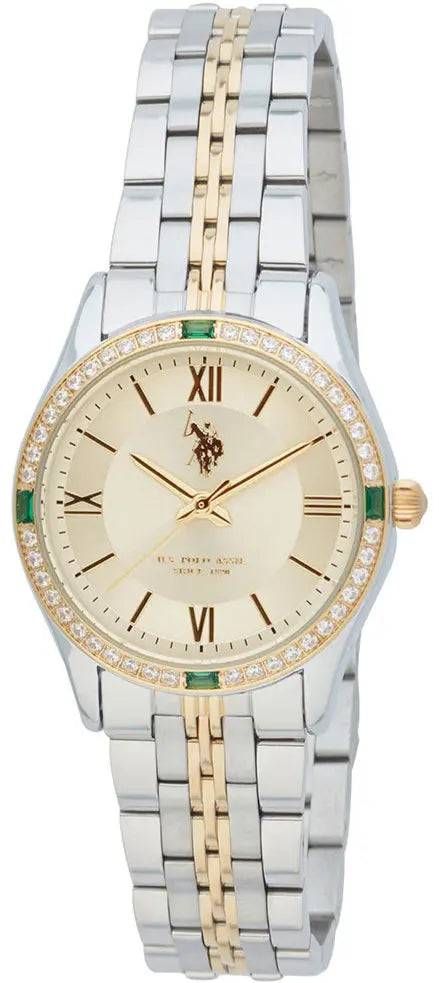 U.S. POLO USP8326YG Giselle Two Tone Stainless Steel Bracelet